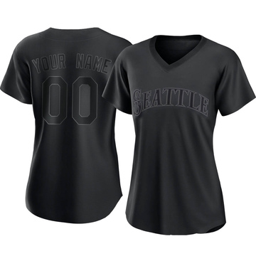 Men Custom #00 Black Black Pitch Seattle Mariners Replica Jersey – The  Beauty You Need To See