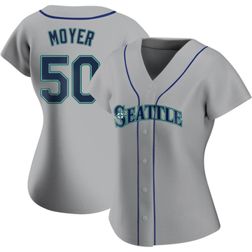 Youth Jamie Moyer Seattle Mariners Authentic Gray Flex Base Road Collection  Jersey by Majestic