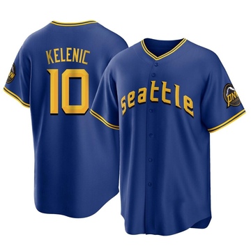 Jarred Kelenic Signed Seattle Mariners Custom Style Jersey (JSA Holo) O.F