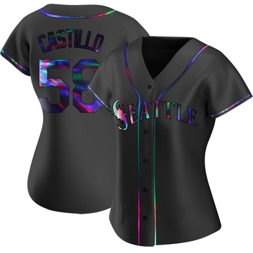 SEATTLE MARINERS- LUIS CASTILLO AUTOGRAPH GRAY REPLICA NIKE JERSEY JSA  AI81928