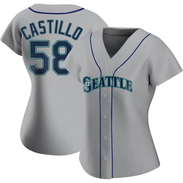 SEATTLE MARINERS- LUIS CASTILLO AUTOGRAPH GRAY REPLICA NIKE JERSEY JSA  AI81928