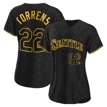 Men's Luis Torrens Seattle Mariners Authentic Black Snake Skin City Jersey  - Fans Clothes Shop