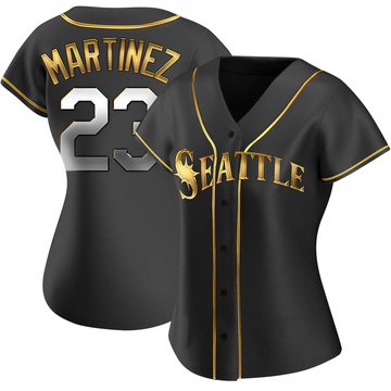 Women's Tino Martinez Seattle Mariners Roster Name & Number T-Shirt - Navy