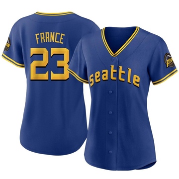 SEATTLE MARINERS- TY FRANCE AUTOGRAPH AQUA REPLICA #23 NIKE JERSEY